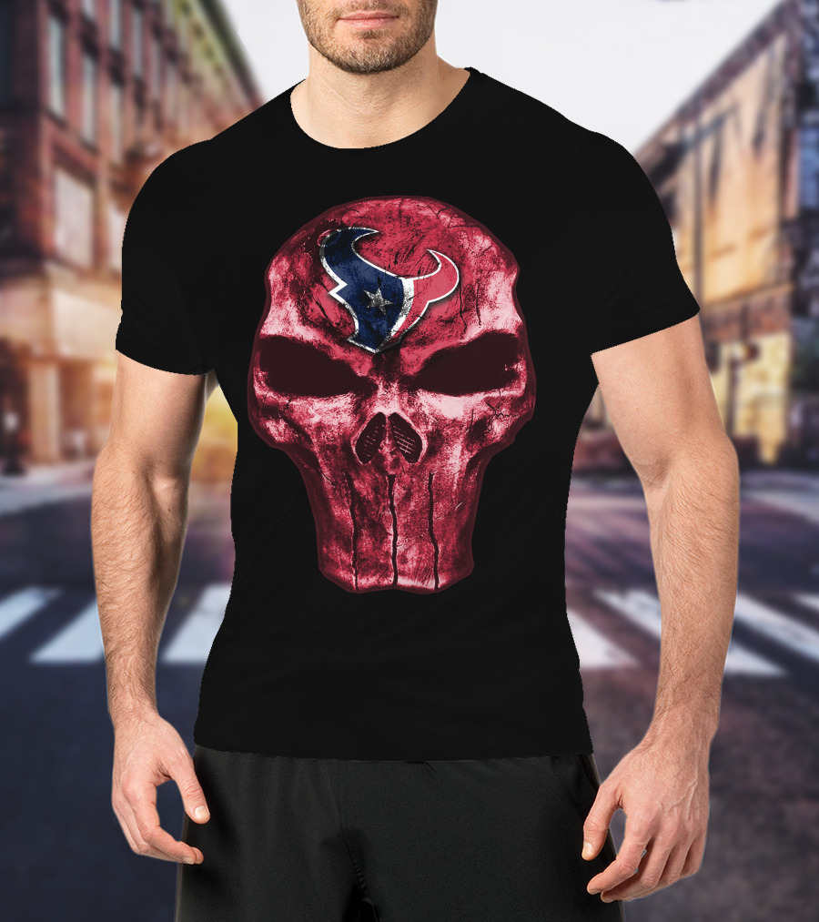 Skull Houston Texans T-Shirt