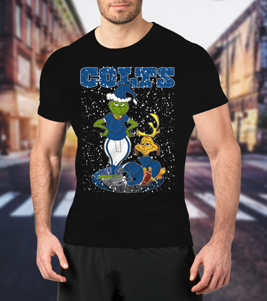 Grinchxmas Indianapolis Colts Football Snow Scene T-Shirt