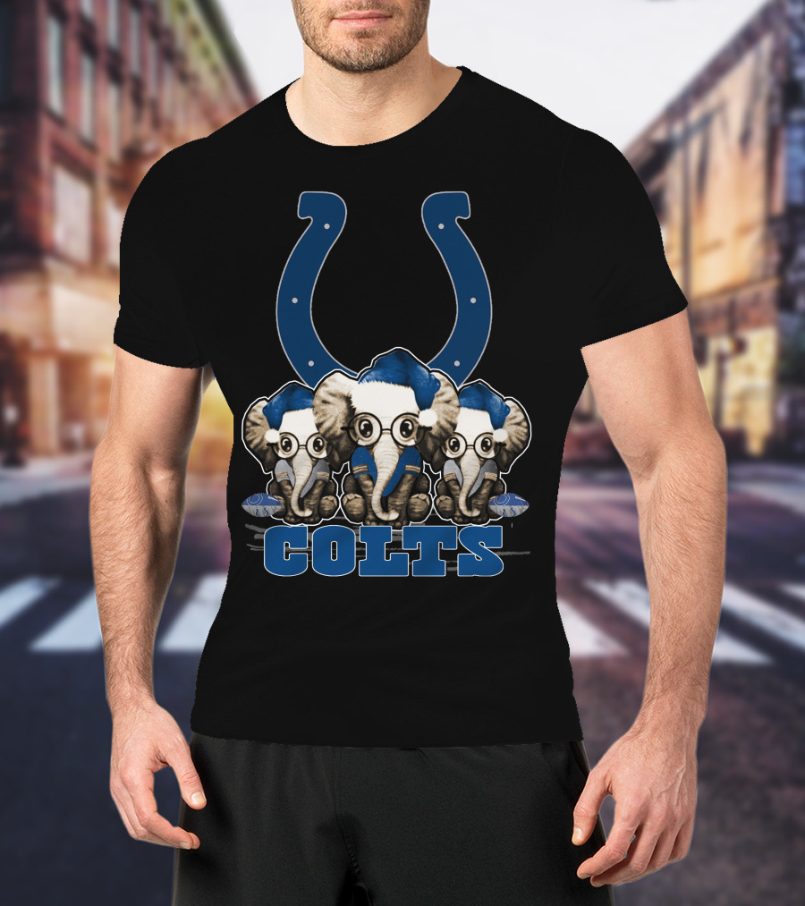 Colts Christmas Elephants Indianapolis T-Shirt