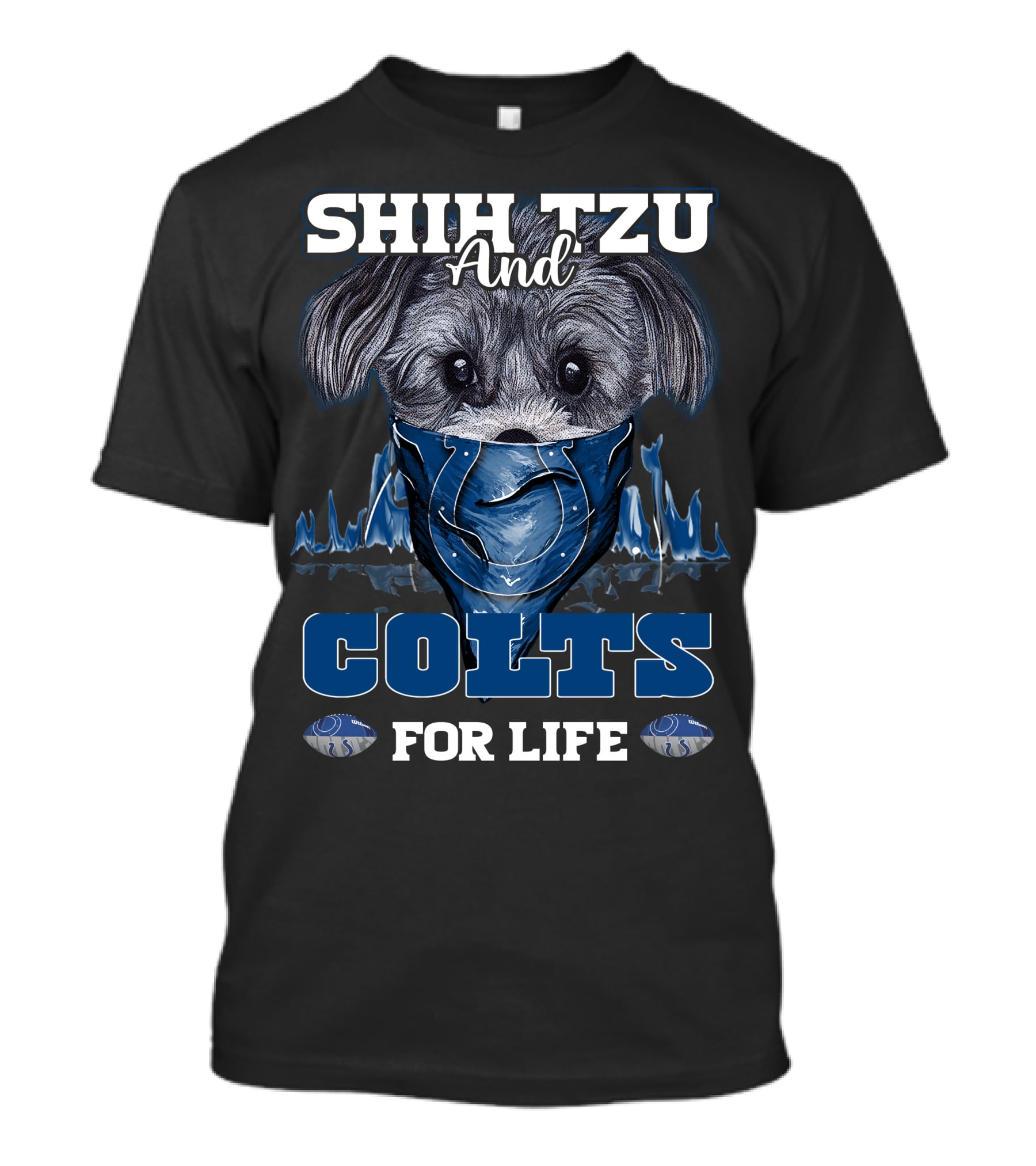Shih Tzu And Colts For Life T-Shirt