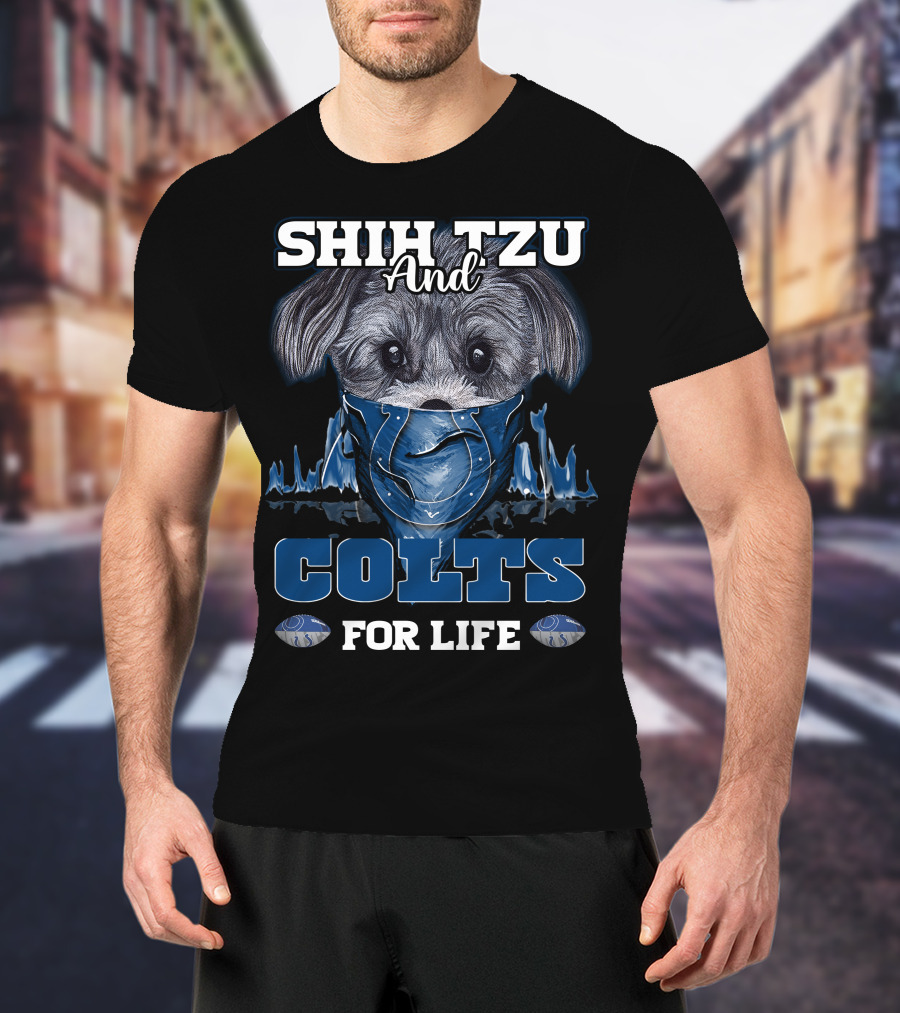 Shih Tzu And Colts For Life T-Shirt