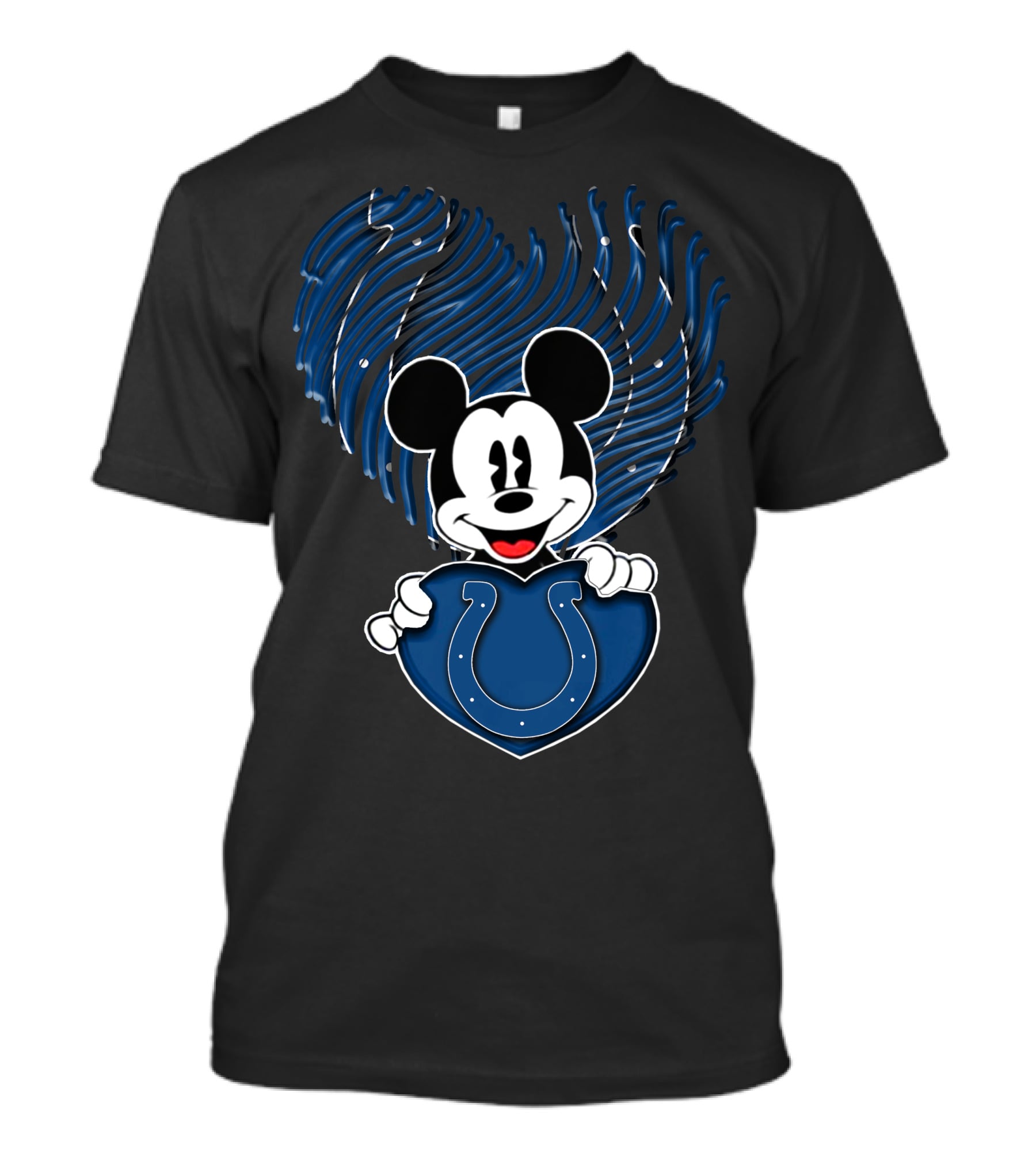 Mick Heart Indianapolis Colts Blue T-Shirt