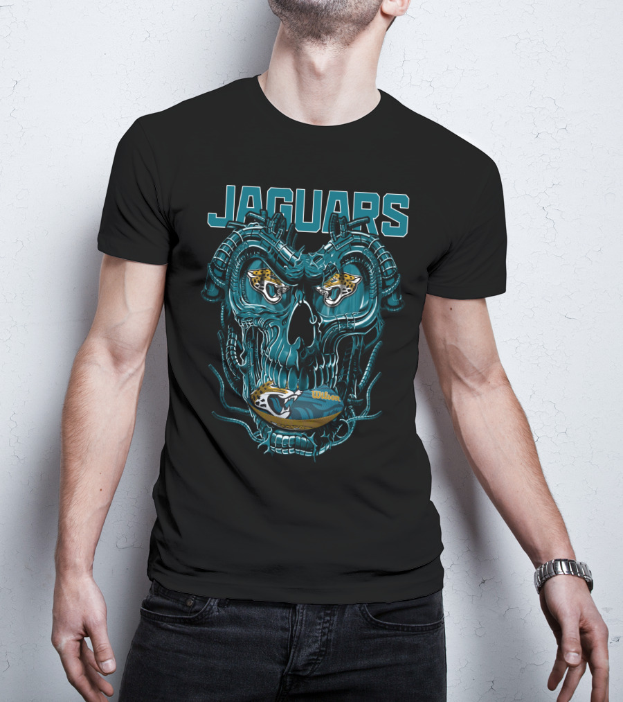 Jaguars Dragonskull Jaguar Heads Football Wilson T-Shirt