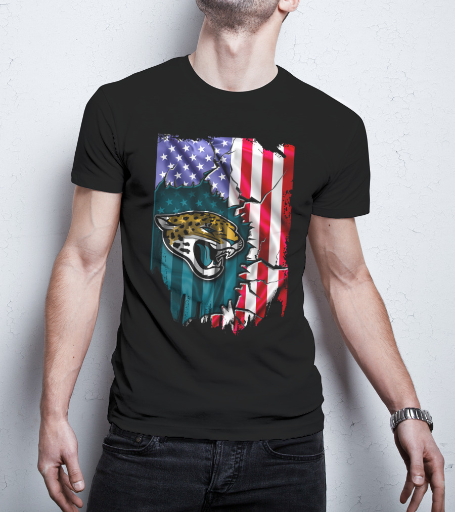 American Flag Jacksonville Jaguars T-Shirt