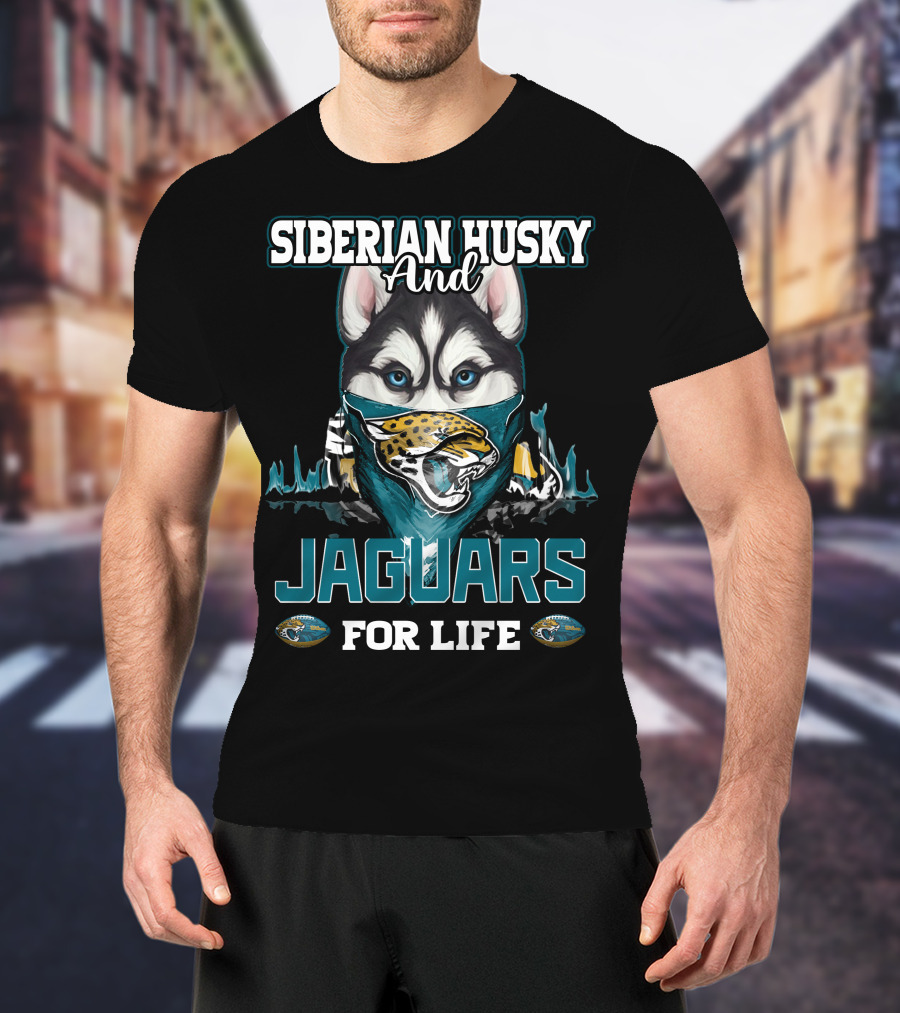 Siberian Husky And Jaguars For Life T-Shirt