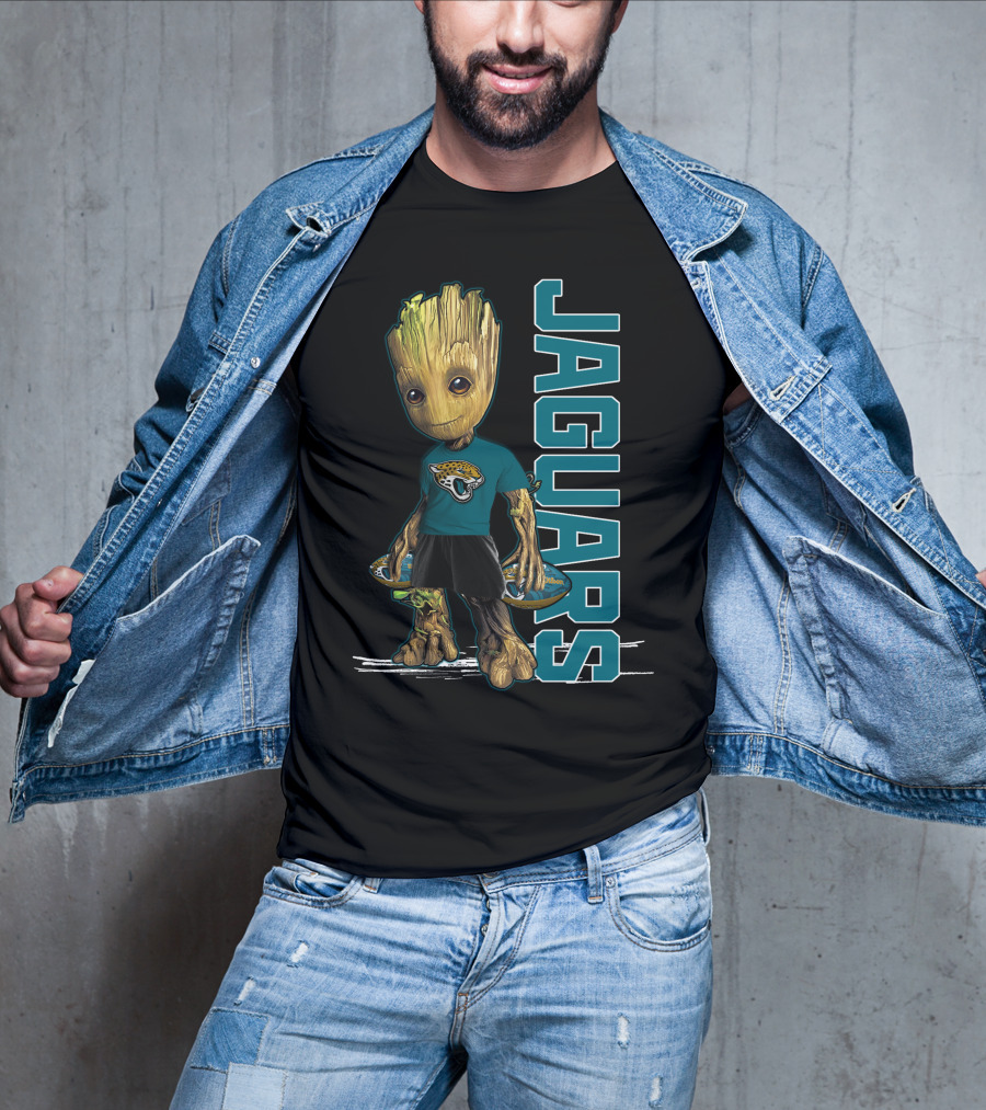 Groot Jacksonville Jaguars Fan Character Football T-Shirt