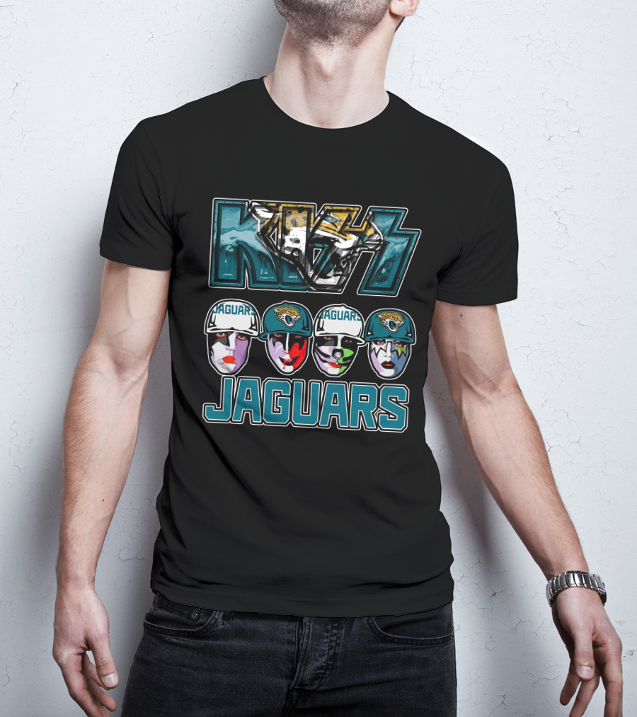 Kiss Jacksonville Jaguars Jaguars Rock Band Faces T-Shirt