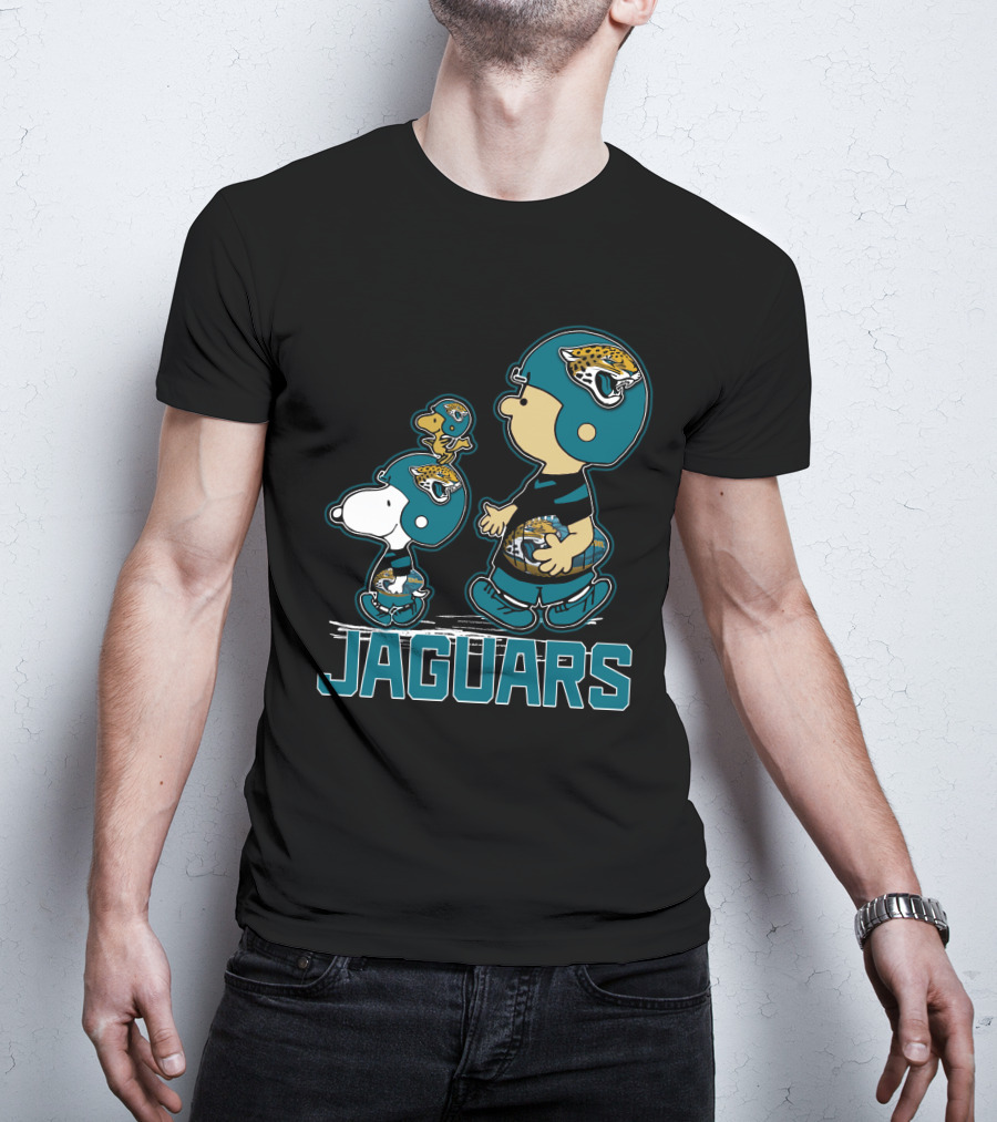 Snpfootball Jaguars Peanuts Characters Jacksonville Jaguars T-Shirt