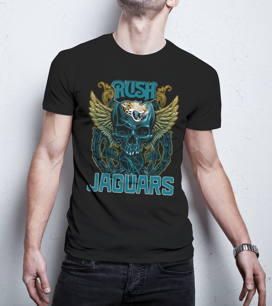 Rush Jacksonville Jaguars Skull Winged T-Shirt