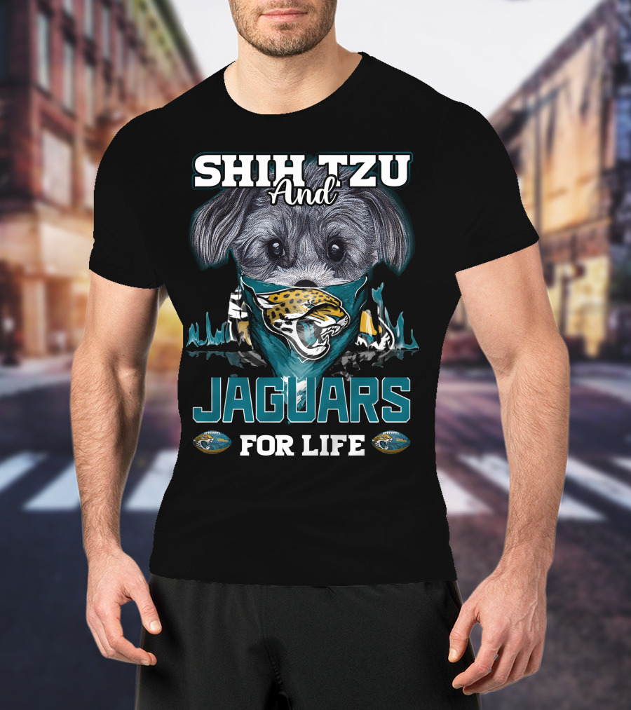 Shih Tzu And Jaguars For Life T-Shirt