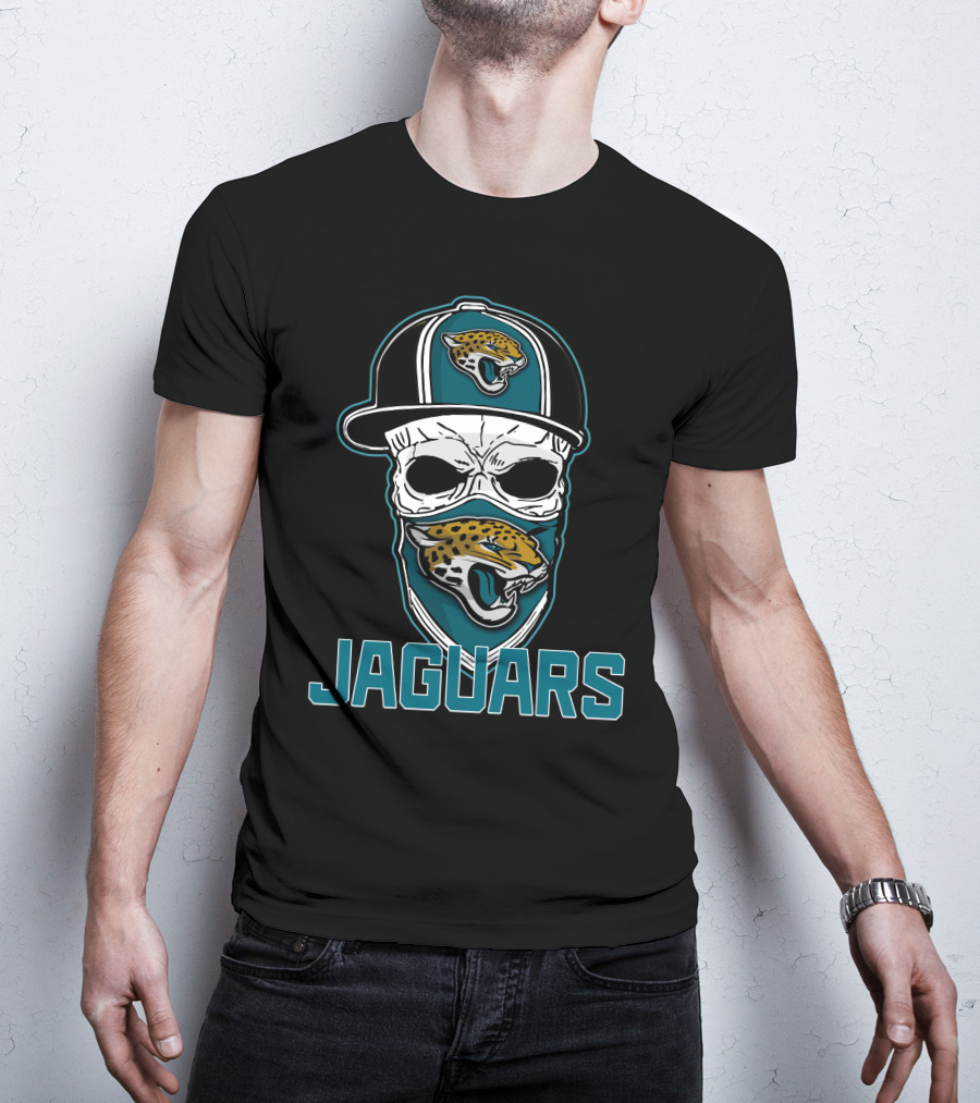 Jacksonville Jaguars Skull Bandana Hat T-Shirt