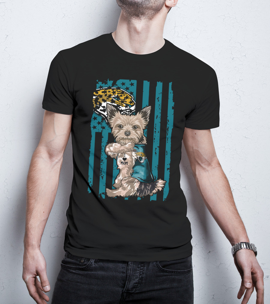 I Heart Mom Yorkshire Terrier Jacksonville Jaguars T-Shirt