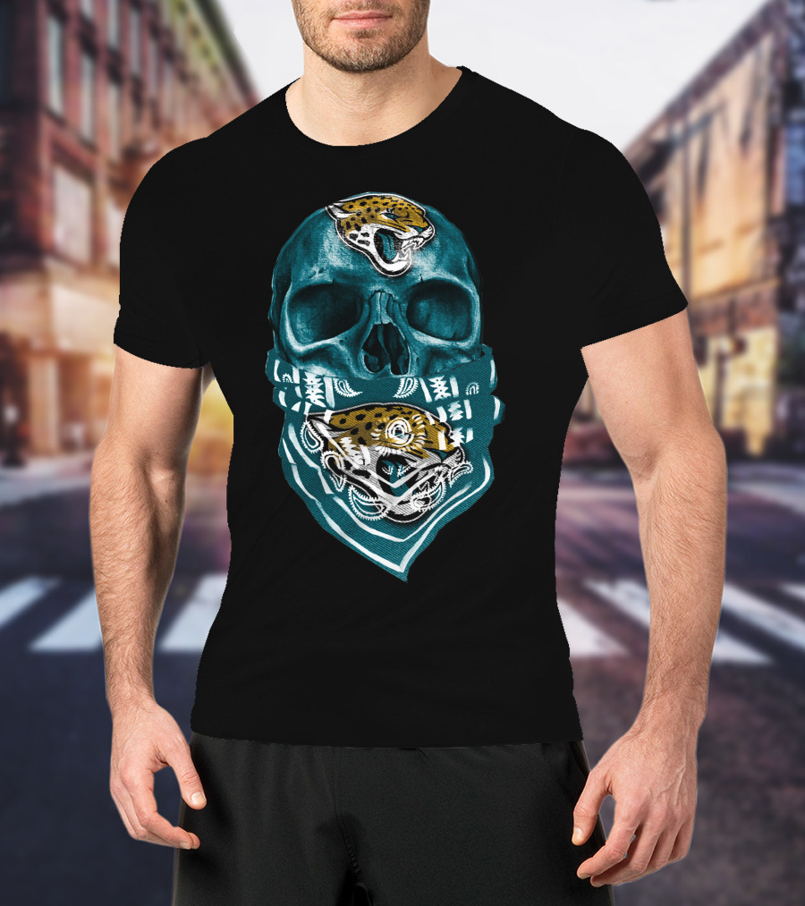 Skull Jacksonville Jaguars Bandana T-Shirt