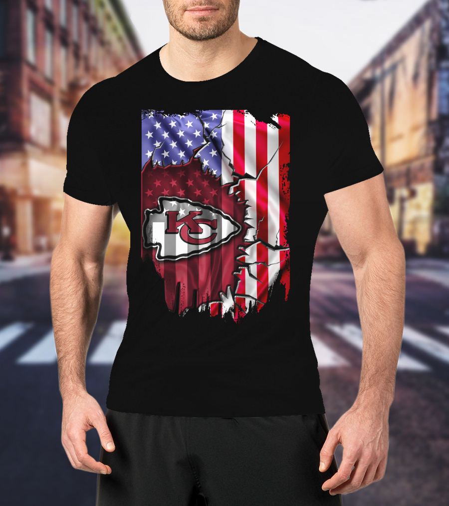 Kansas City Chiefs American Flag T-Shirt