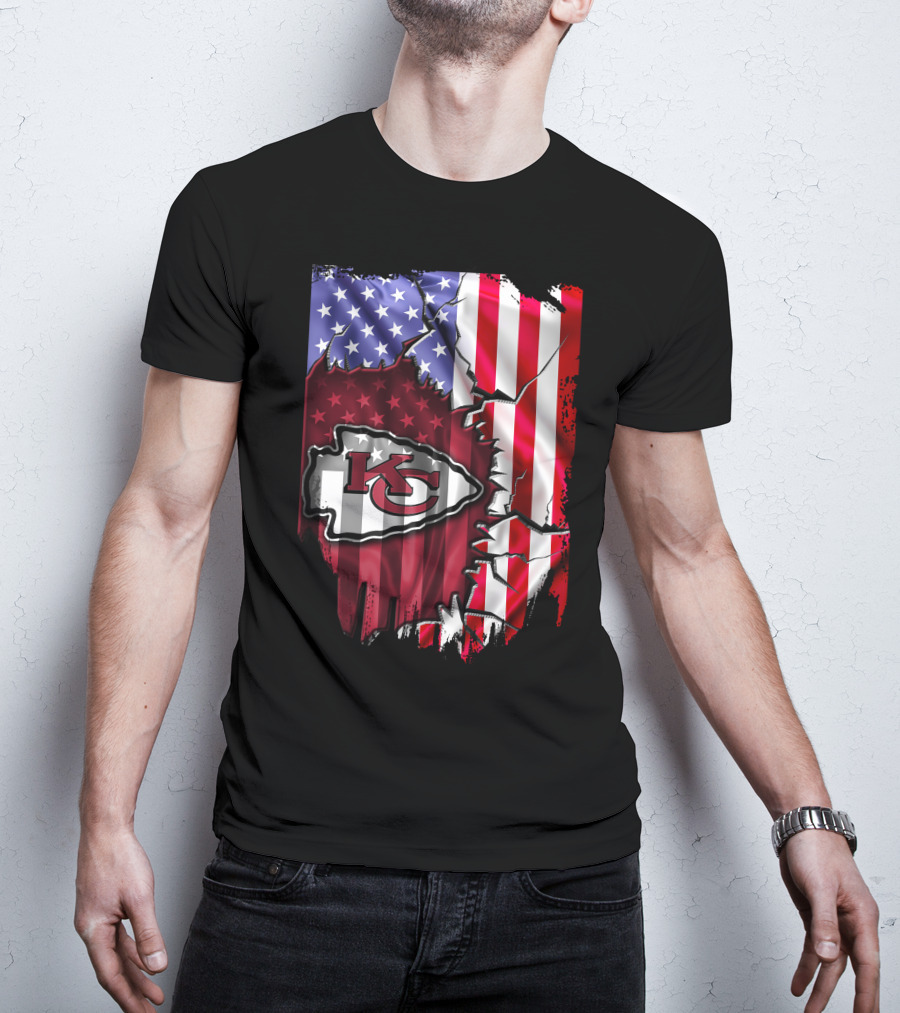 Kansas City Chiefs American Flag T-Shirt