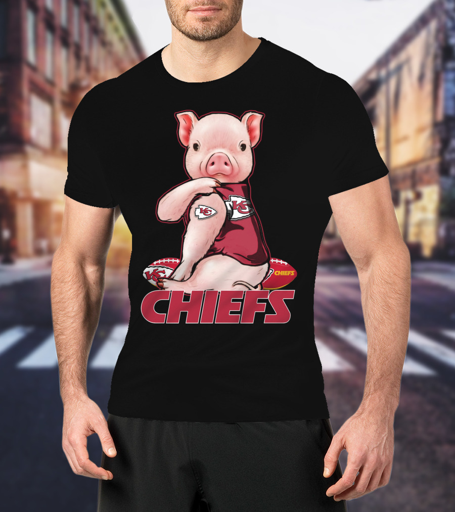 Kansas City Chiefs Pig Cute Mascot Fan T-Shirt