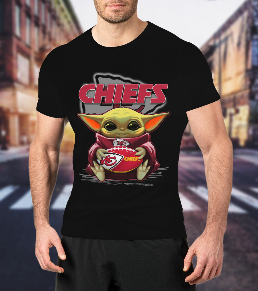 CHIEFS Yoda Holding Kansas City Football T-Shirt