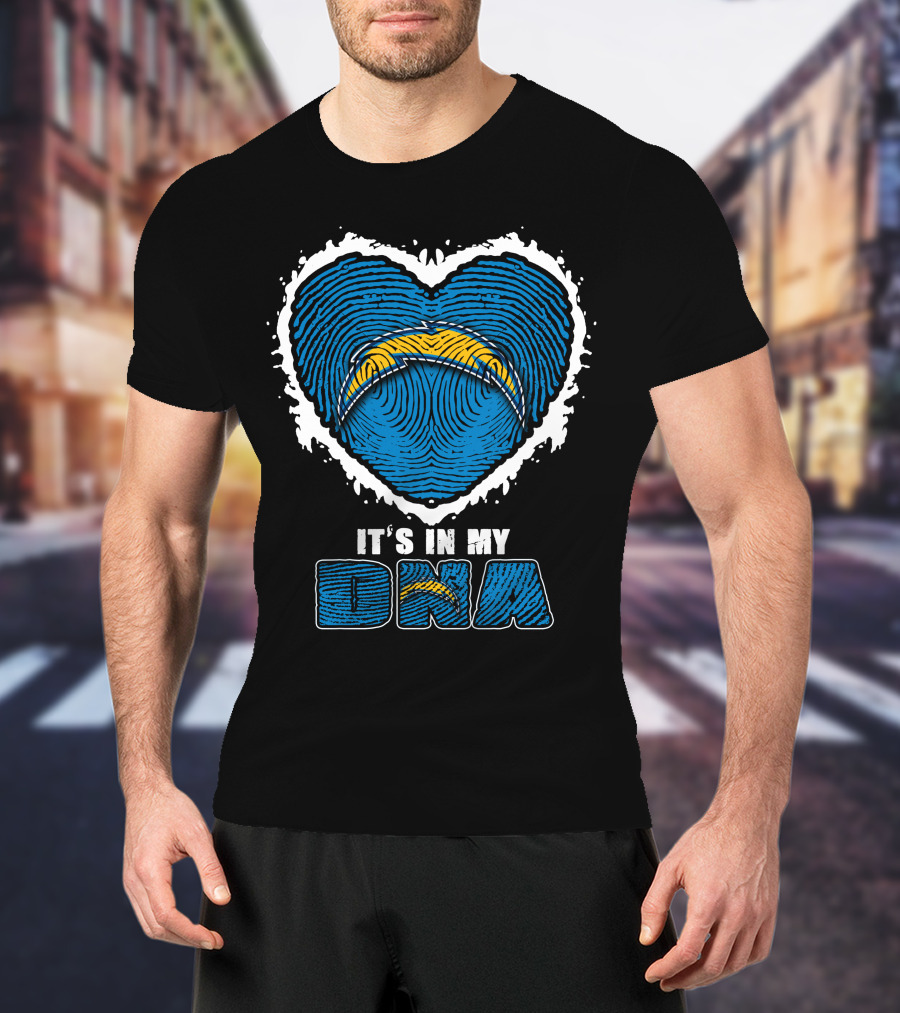 It's In My DNA Los Angeles Chargers Heartprint T-Shirt