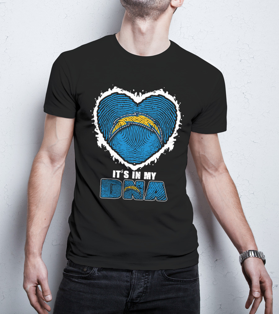 It's In My DNA Los Angeles Chargers Heartprint T-Shirt