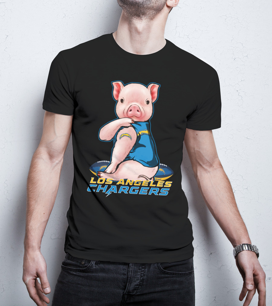 Los Angeles Chargers Pig Mascot Football T-Shirt