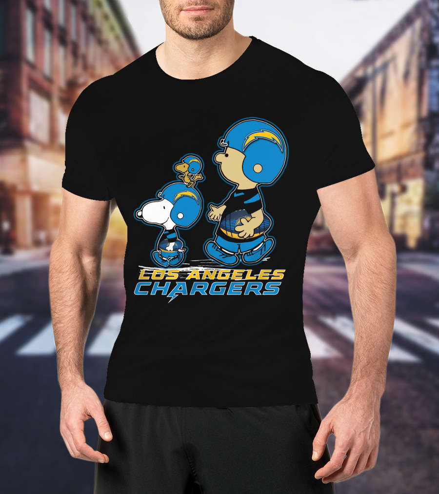 Snpfootball Los Angeles Chargers Peanuts Characters T-Shirt