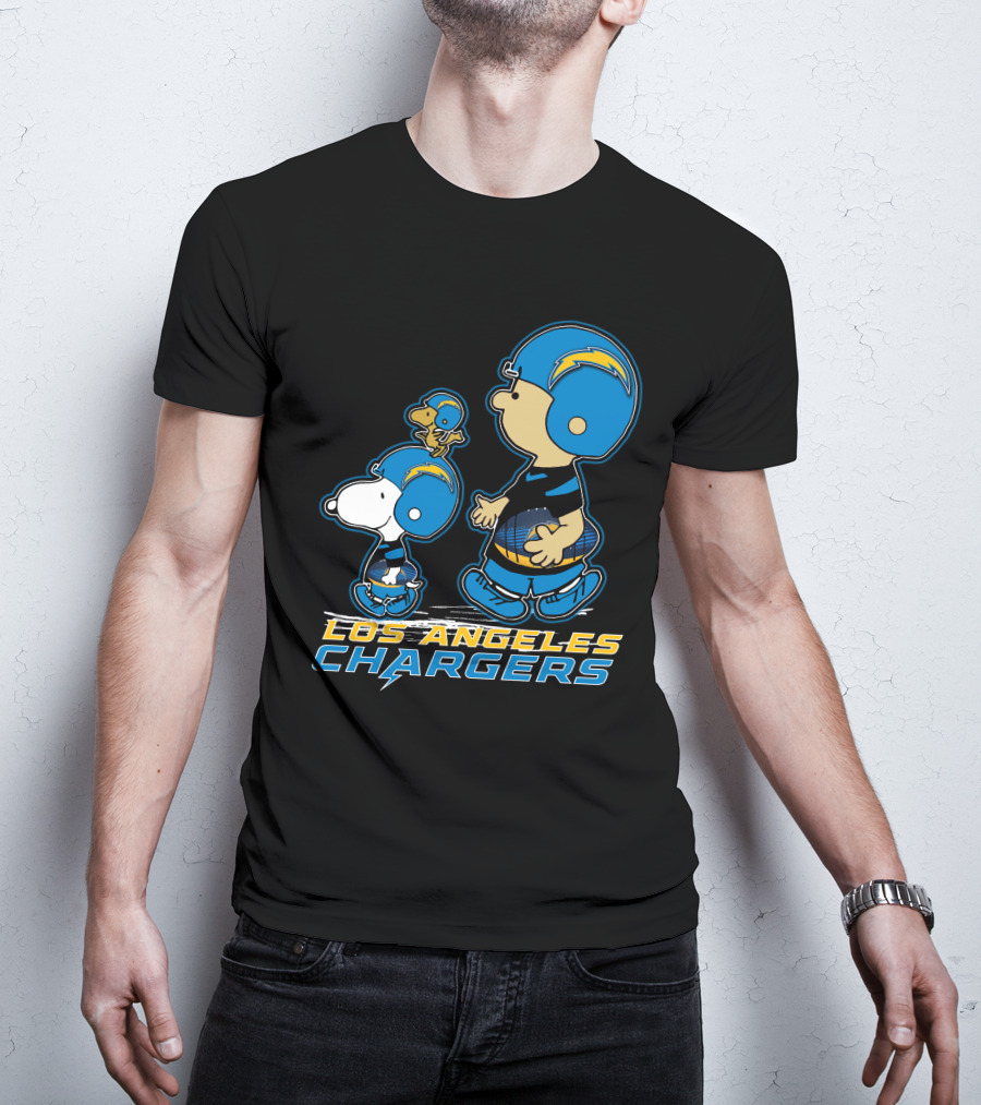 Snpfootball Los Angeles Chargers Peanuts Characters T-Shirt
