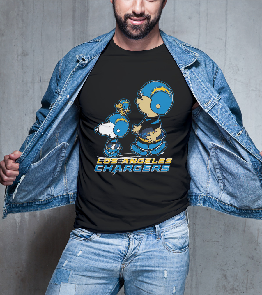 Snpfootball Los Angeles Chargers Peanuts Characters T-Shirt