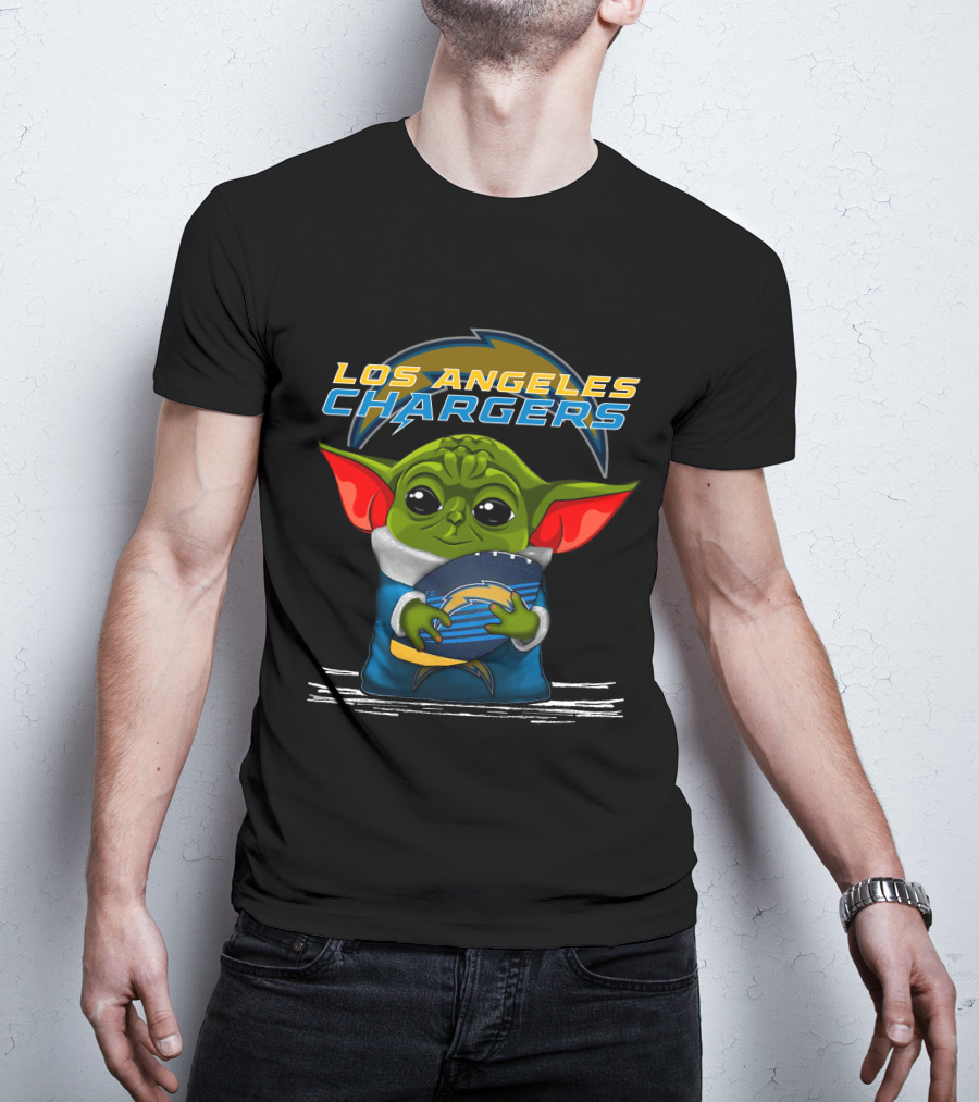 Los Angeles Chargers Yoda Football T-Shirt