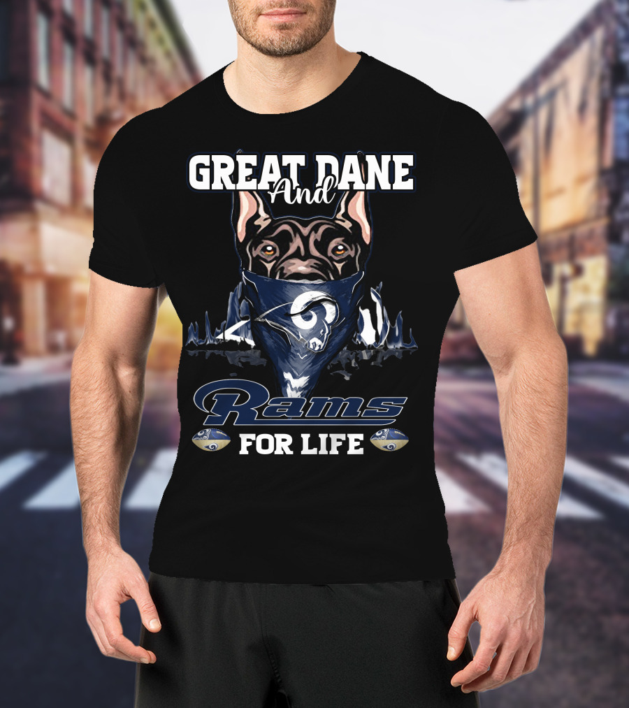 Great Dane And Rams For Life T-Shirt