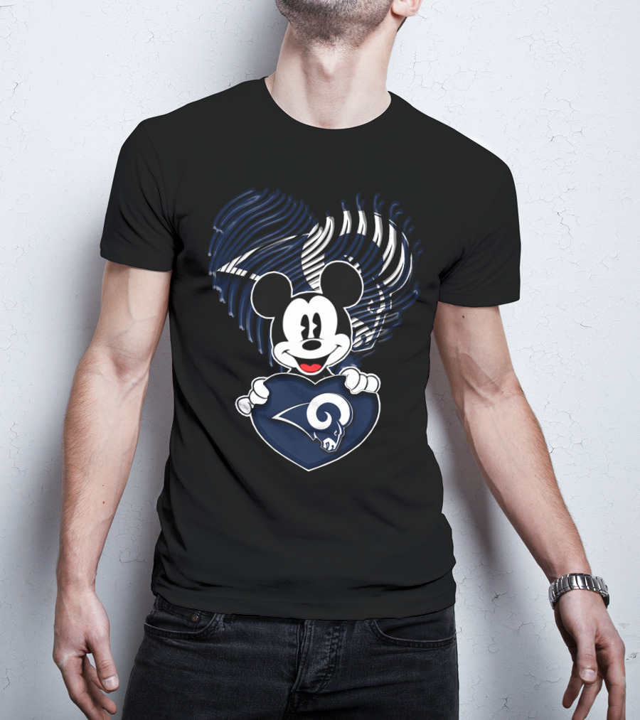 Mick Heart Los Angeles Rams T-Shirt