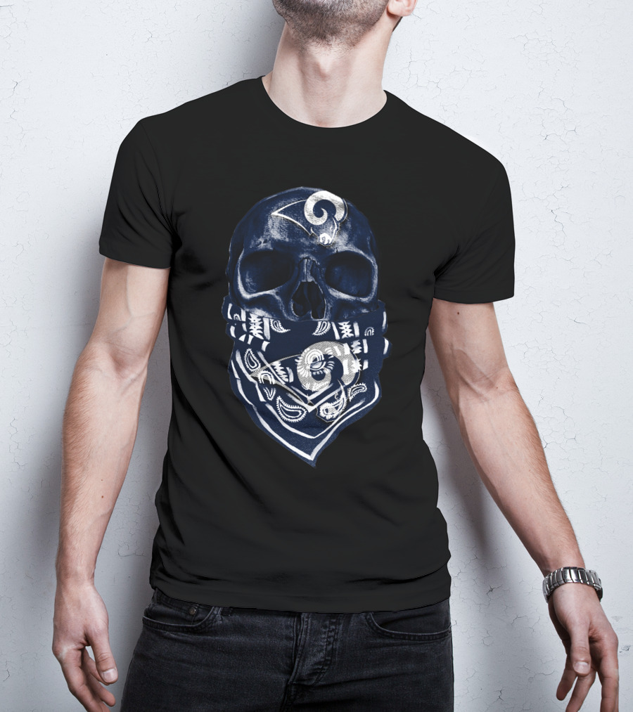 Los Angeles Rams Skull Bandana T-Shirt