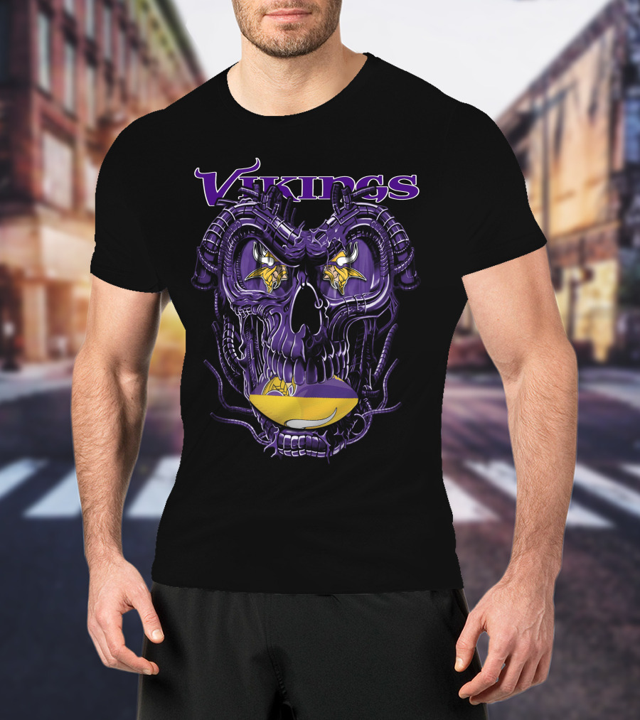 Vikings Dragonskull Minnesota Football Iconic T-Shirt