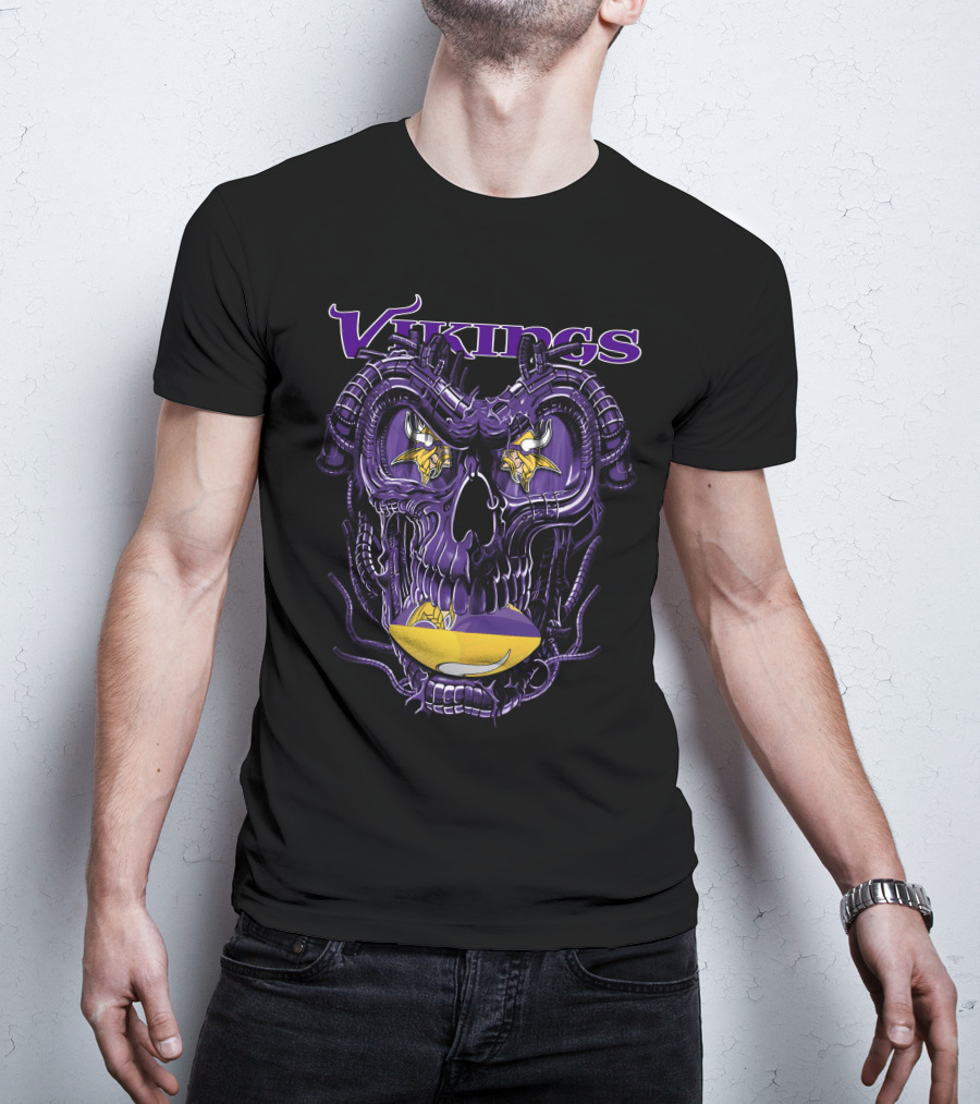 Vikings Dragonskull Minnesota Football Iconic T-Shirt