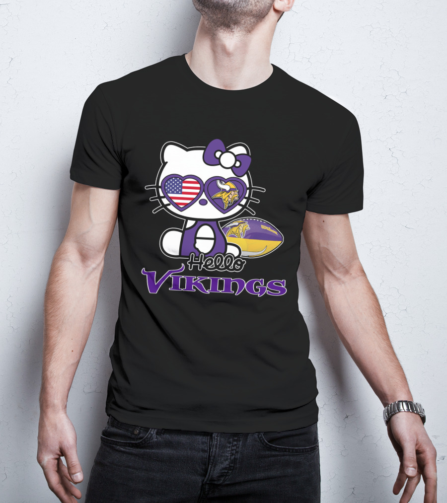 Hello Kitty Minnesota Vikings Football Fan T-Shirt