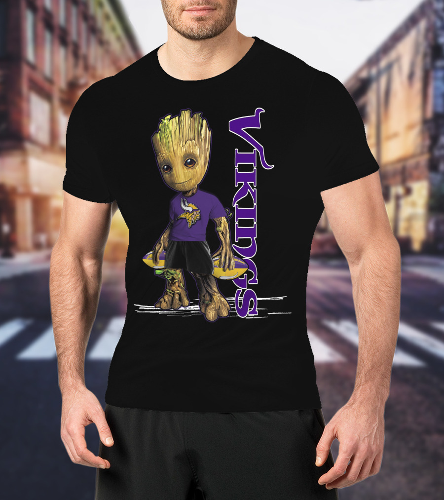 Groot Minnesota Vikings Logo Fan T-Shirt