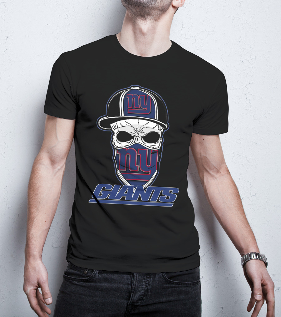 NY Giants Skull Hat T-Shirt