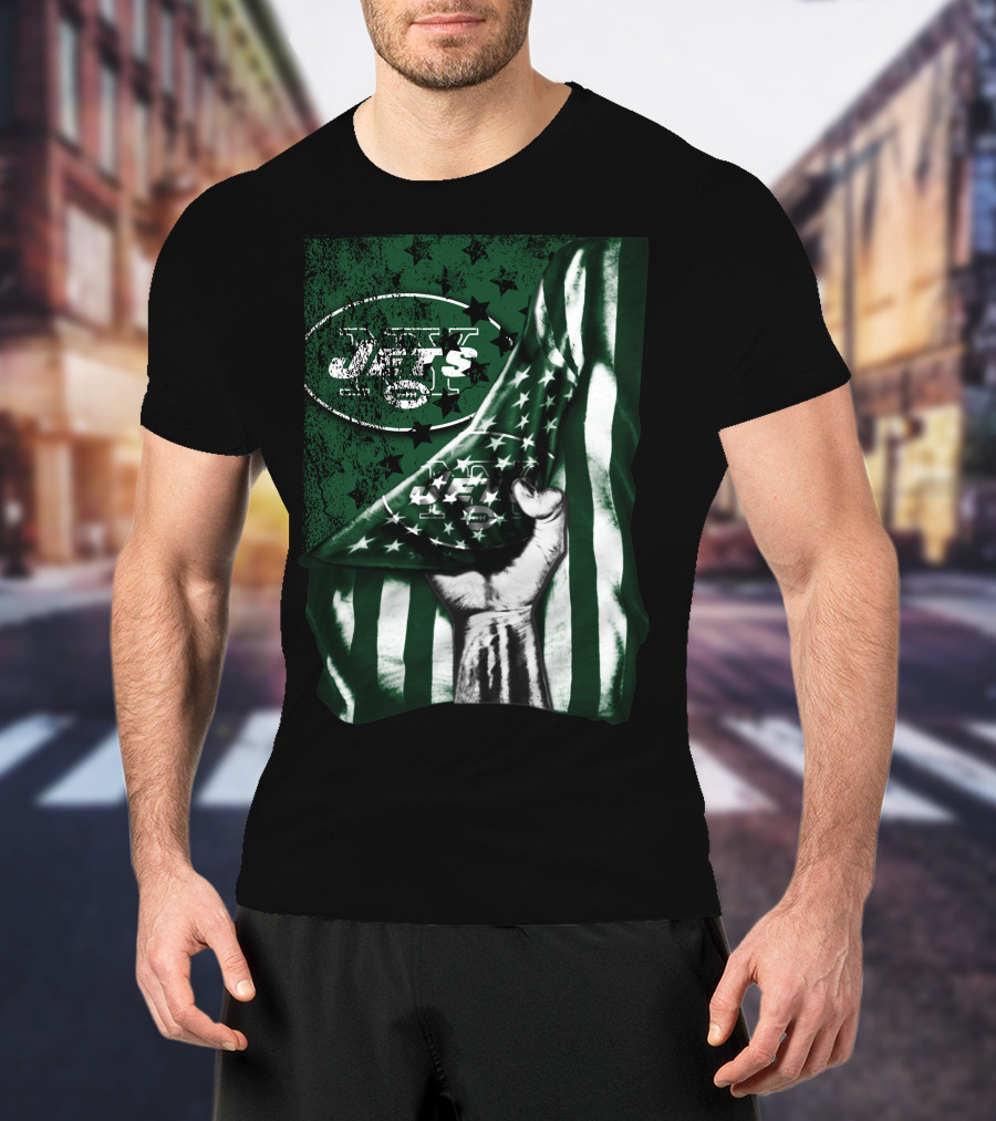 Jets Flag New York Symbol Stars Stripes T-Shirt