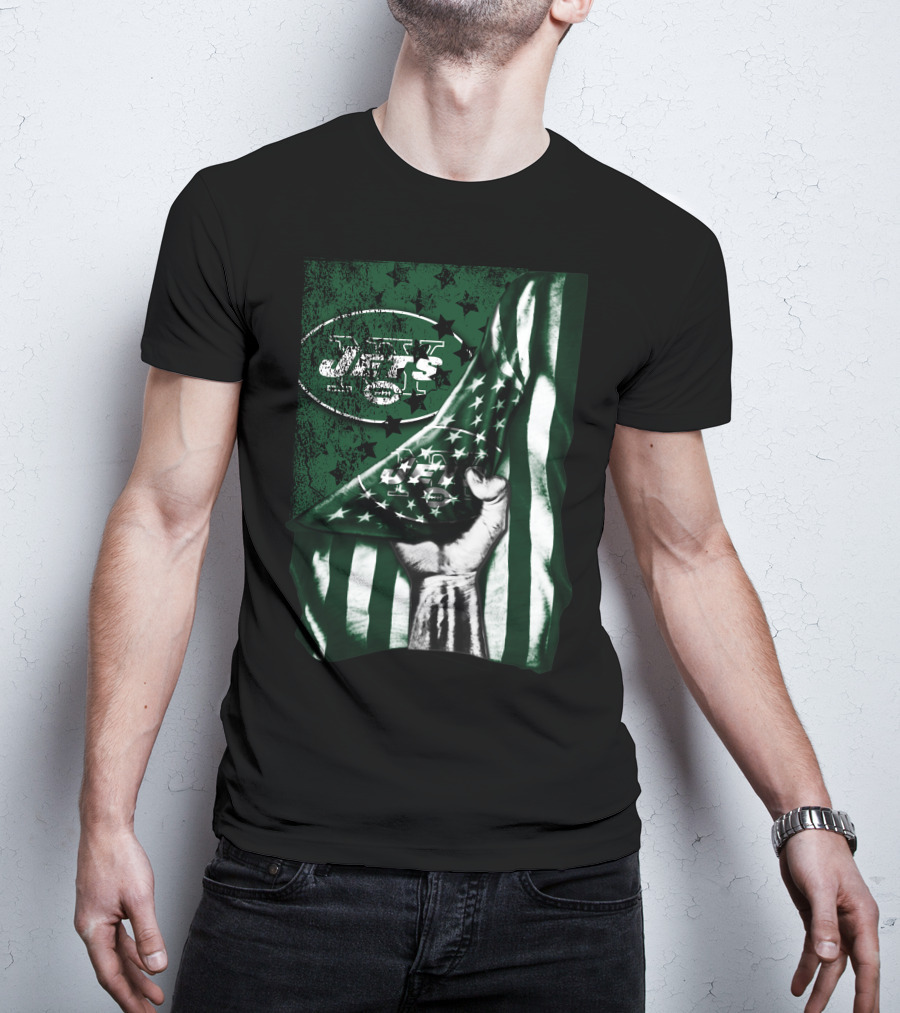 Jets Flag New York Symbol Stars Stripes T-Shirt