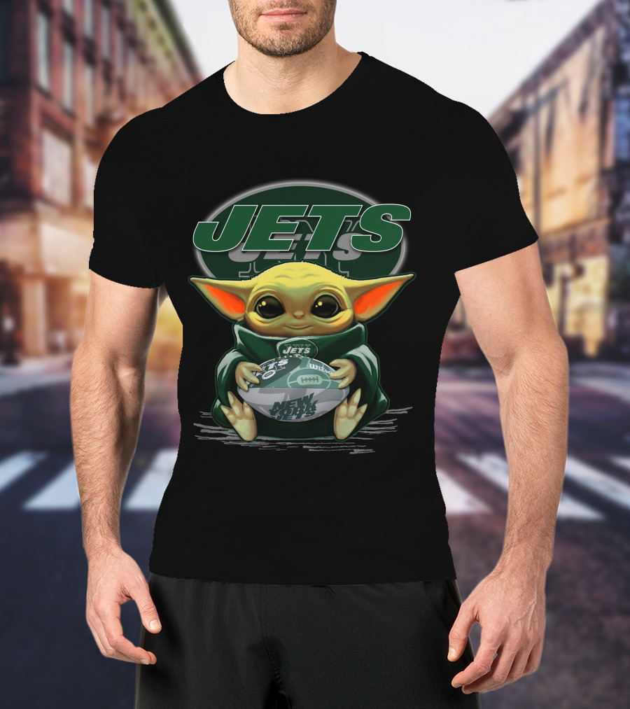 Jets New York Baby Yoda Football Fan T-Shirt