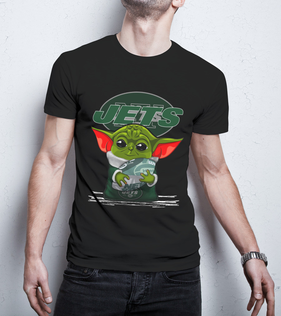 Yoda New York Jets Football Character Green Ears T-Shirt