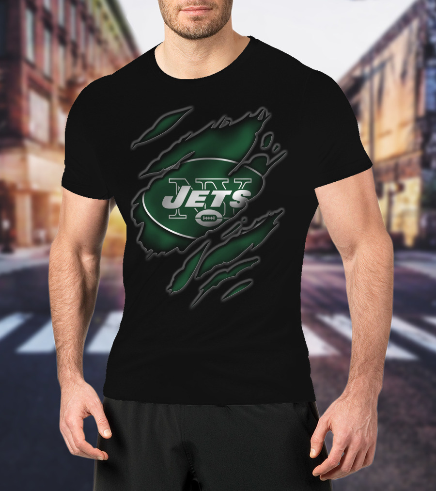 Torn V3 New York Jets Football T-Shirt