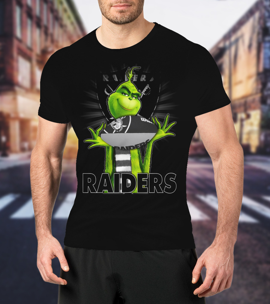 Grinch Raiders Football Team Fan T-Shirt