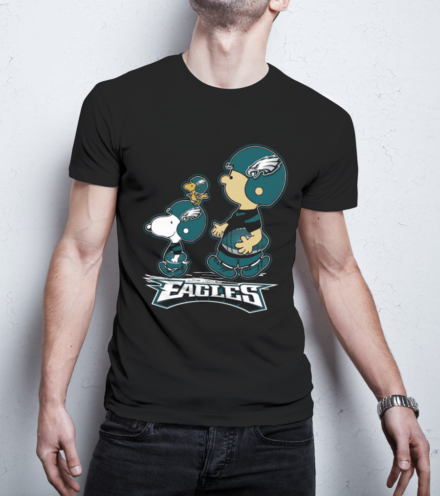 Snpfootball Philadelphia Eagles Peanuts Characters Nfl Fan T-Shirt