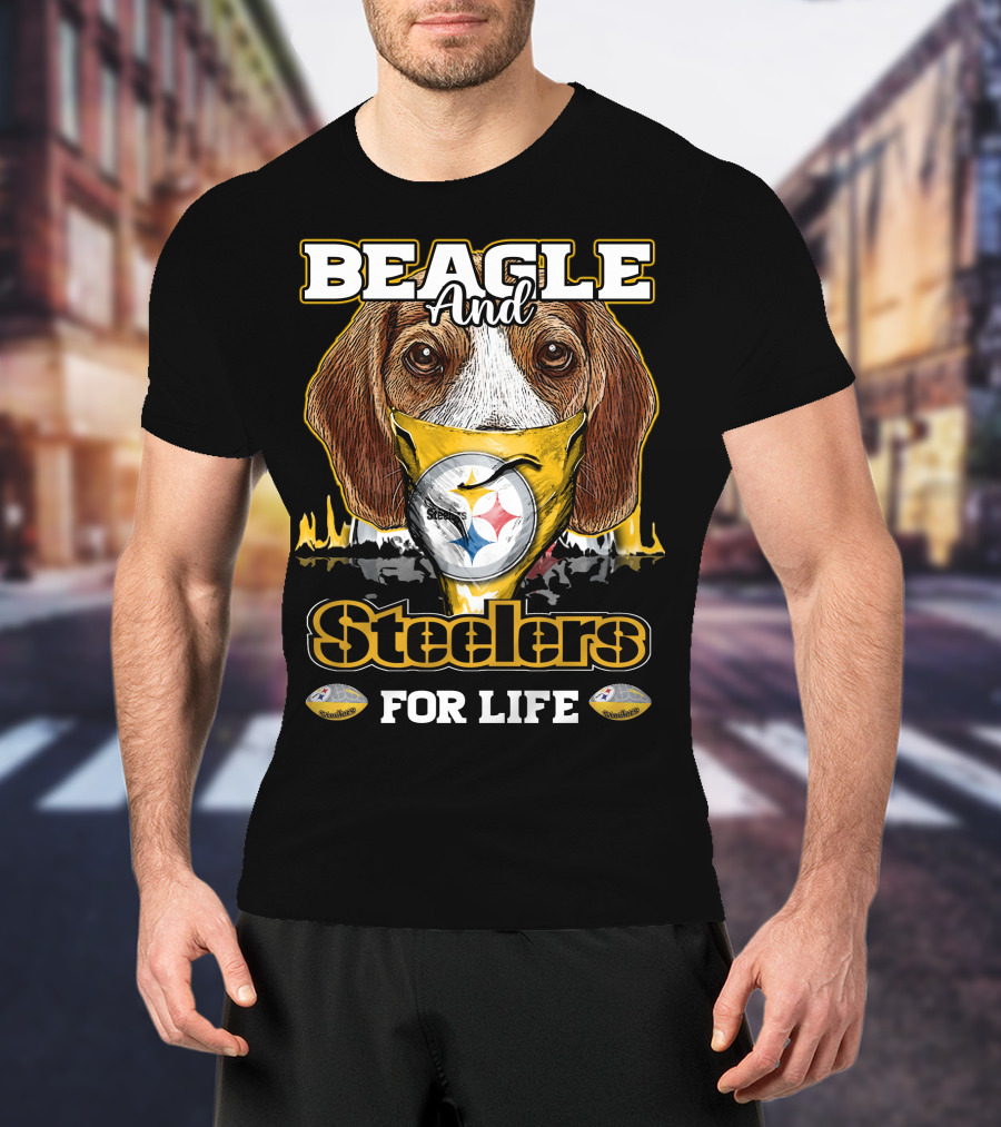 Beagle And Steelers For Life T-Shirt