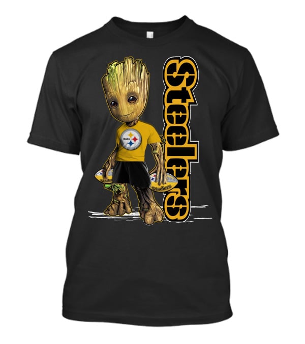Groot Steelers Pittsburgh Football Fan Character T-Shirt