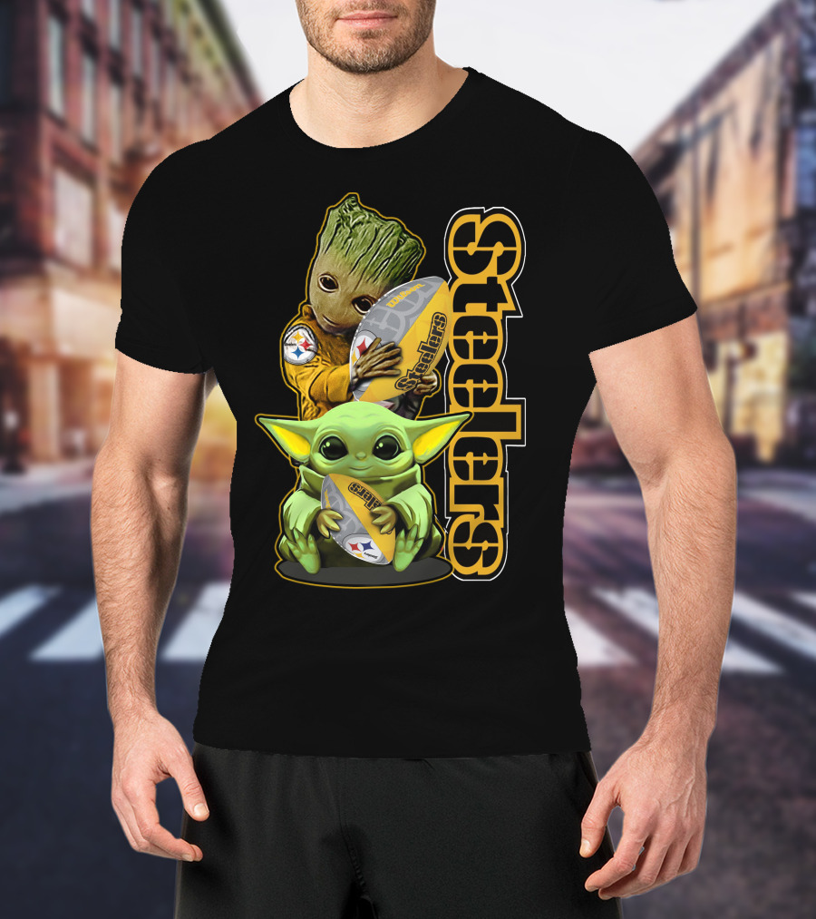Grzd Steelers Baby Alien Groot Football T-Shirt