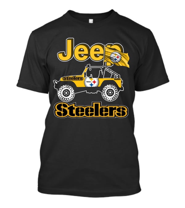 Jeep Pittsburgh Steelers Off-Road Adventure With Team Flag T-Shirt