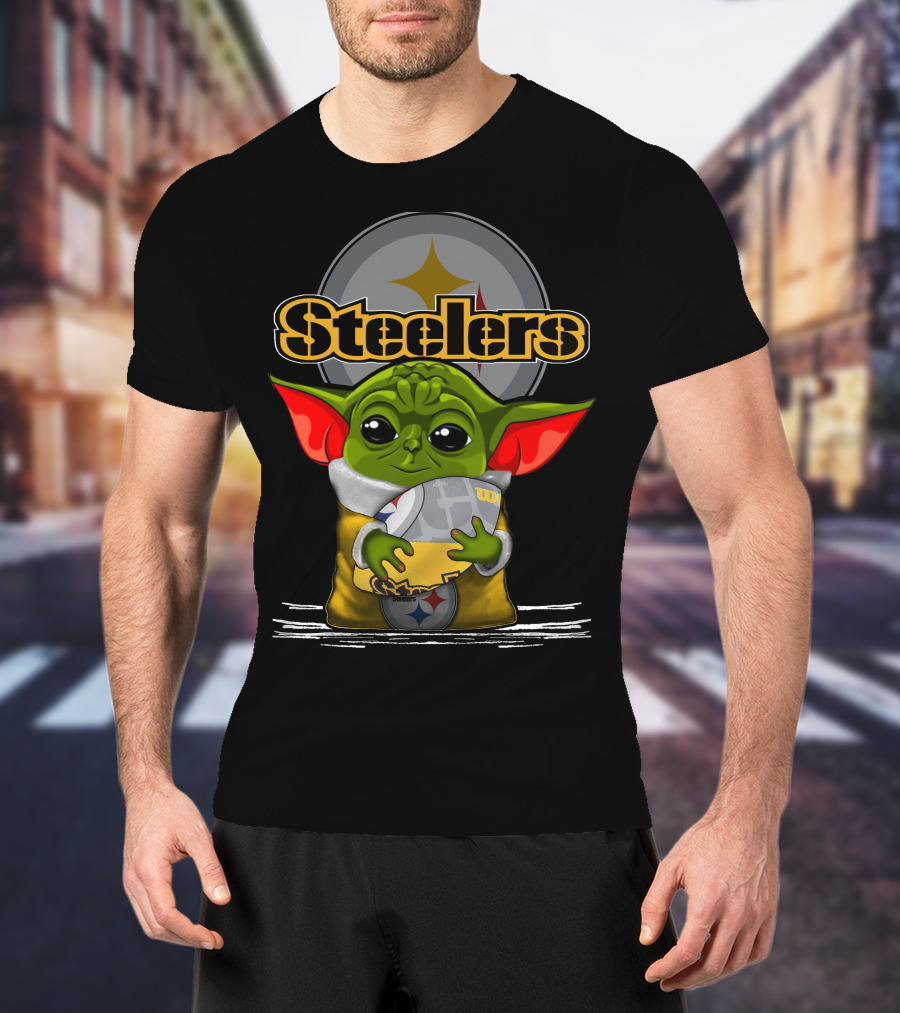 Yoda V3 Steelers Aliens Football T-Shirt