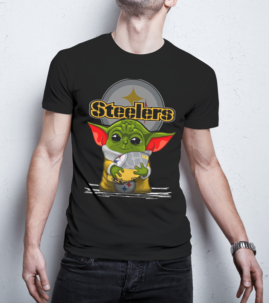 Yoda V3 Steelers Aliens Football T-Shirt