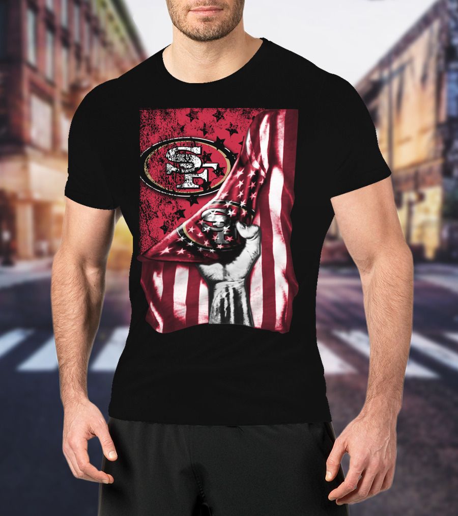 San Francisco 49ers American Flag T-Shirt